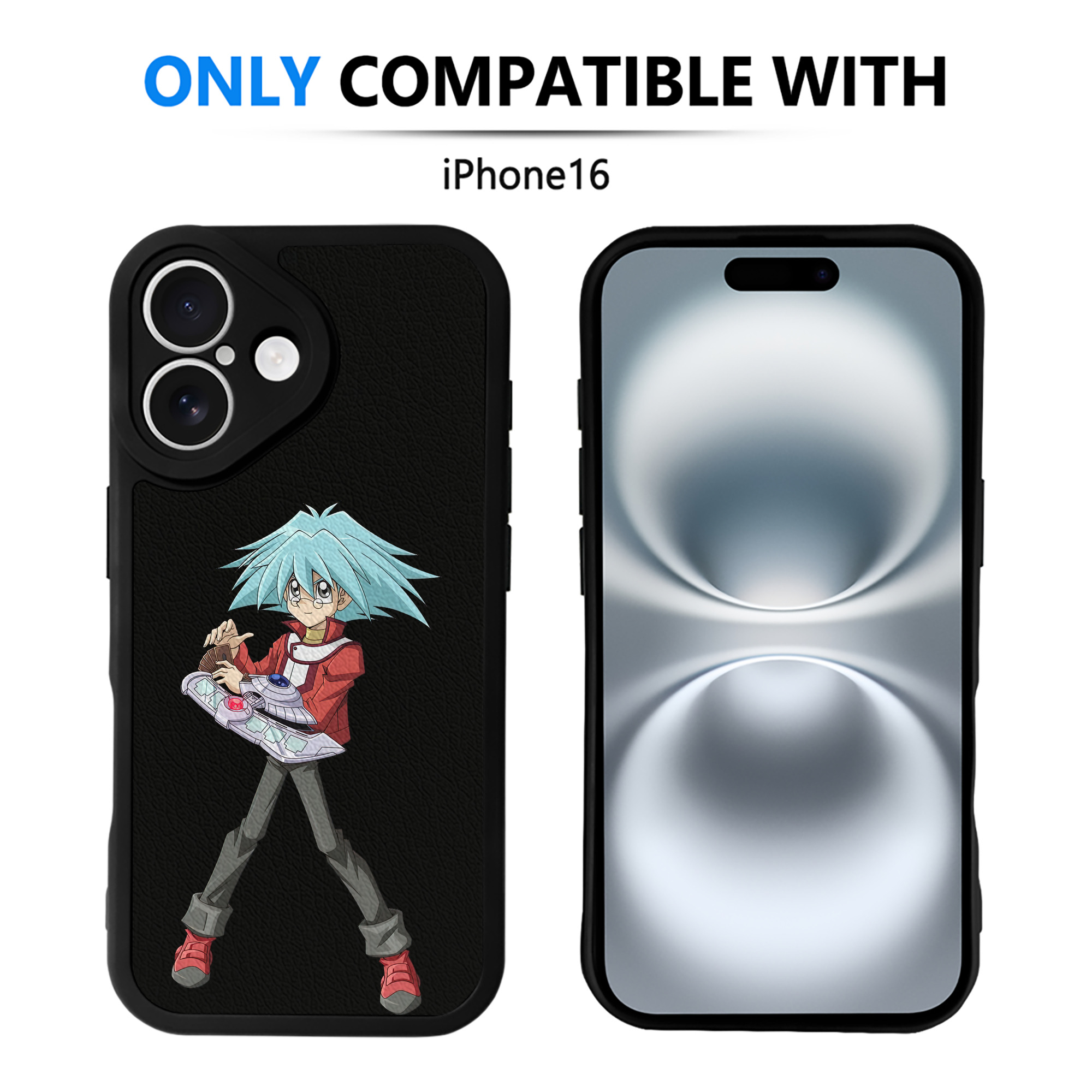 遊☆戯☆王 Yu-Gi-Oh! 【iPhone 16シリーズ対応】シリコンスマホケース（レザー調） 材質：シリコン